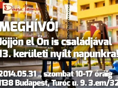 MEGHÍVÓ - Nyílt nap a Duna Terasz lakóparkban